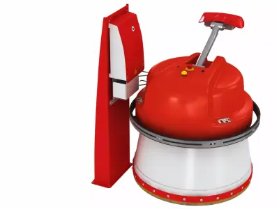 Farm Feed Pusher Robot Machine Low-poly 3D model