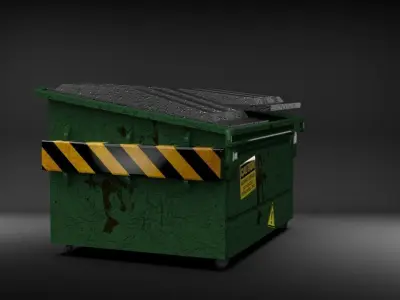 Dumpster 3d model Low-poly 3D model