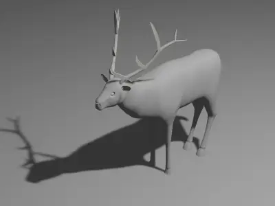 Elk  the big deer 3D model