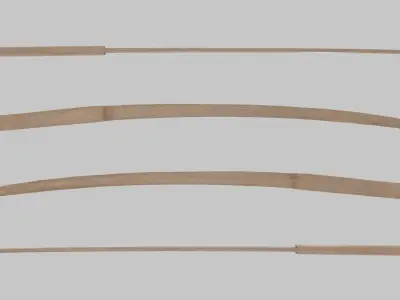 Wooden weapons Free low-poly 3D model