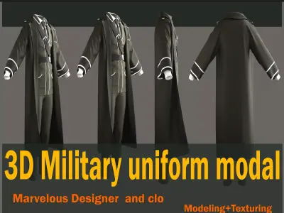 military uniform modal 3D model
