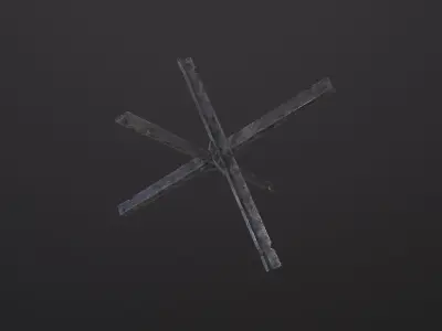 Tank Trap 3D Model Low-poly 3D model