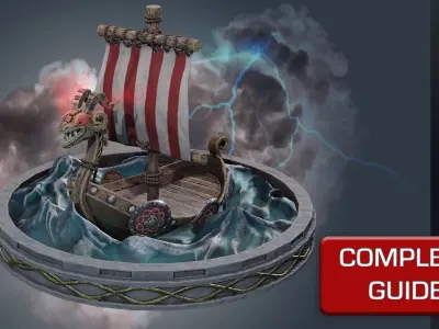 Blender 3 Stylized Viking Boat 3D Model 3D model