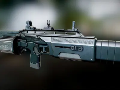 Crye Six12 Shotgun Low-poly 3D model