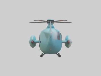 Cartoon Helicopter model 3D model
