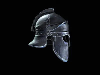 black gladiator helmet 3D model