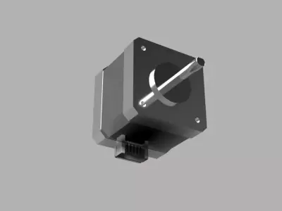 NEMA 17 Stepper Motor 17HS4401D Dual Shaft High-Precision CAD 3D model