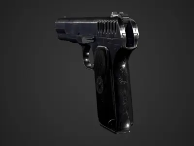 TT Tokarev Pistol Low-poly 3D model