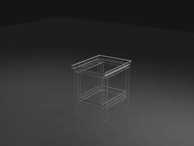 Modern Loft Furniture Set Low-poly 3D model