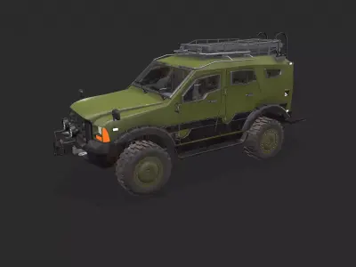 Armored Car Low-poly PBR Low-poly 3D model