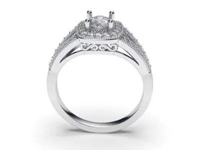 solitaire with ring sizes  8 part S79 3D print model