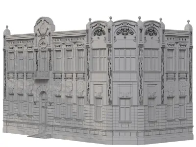 Building with a watch 3D model