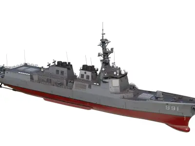 Korean Navy Sejong the Great-class destroyer KDX-III 3D model