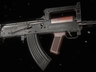 Groza Rilfe Low-poly 3D model