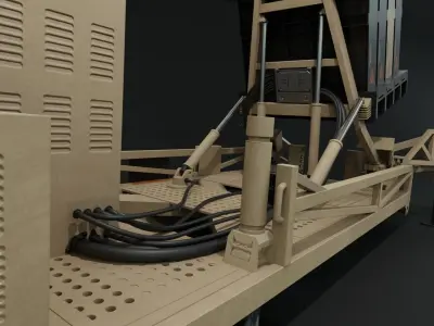 Iron Dome - Air Defense System Low-poly 3D model