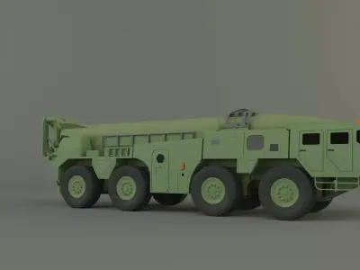 Scout B military vehicle 3D model