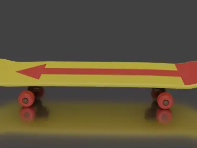 Killua skateboard - Hunter x hunter Low-poly 3D model