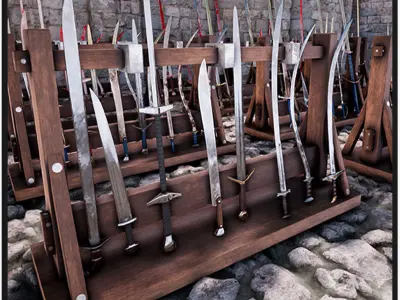 Sword Package  100 Variations Low-poly 3D model