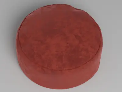 Red Velvet Chair Free 3D model