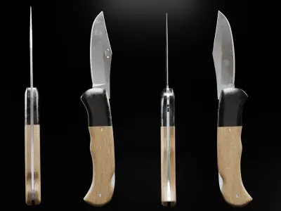 Jackknife pocket knife 3D model