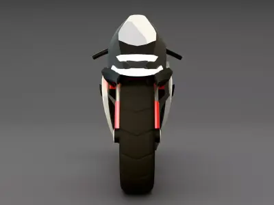Stylized Bike Motorcycle 3D Model Blender Vehicle Asset Low-poly 3D model