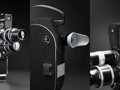 Bolex H16 vintage camera 3D model