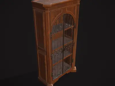 Book Shelf  Low-poly 3D model