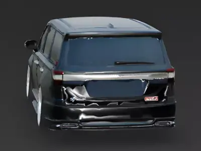 VIP Style Luxury Minivan 3D Model Low-poly 3D model