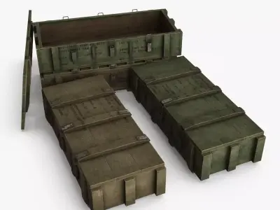 Ammo Boxes Low-poly 3D model get