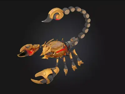 Mechanical Scorpion Creature  Deadly Precision of a Clockwork 3D model