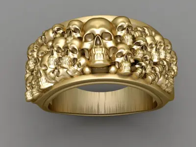 Antique Gents Signet Ring 3D print model buy