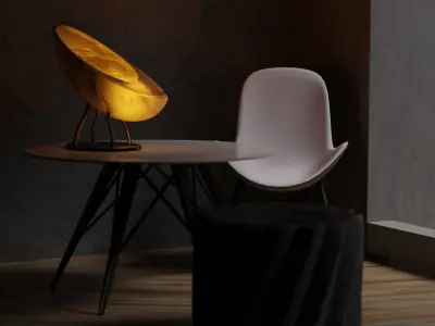 AUROS Modern Furniture Set 3D model