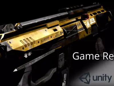 Sci-fi Assault Rifle  Game Ready  - R101 Low-poly 3D model