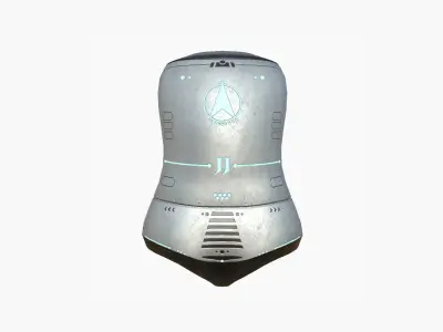 Jetpack J07 Light Steel - SciFi Character Design Low-poly 3D model