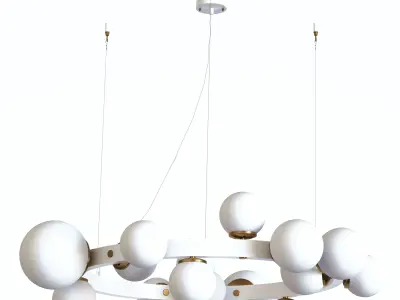 Lamp with glass globes sku 33108  Free 3D model