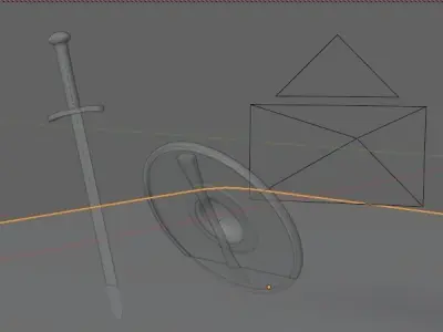 Sword and Shield 3D Model Blender 3D model