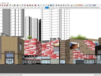 Sketchup Commercial Complex 144 3D model