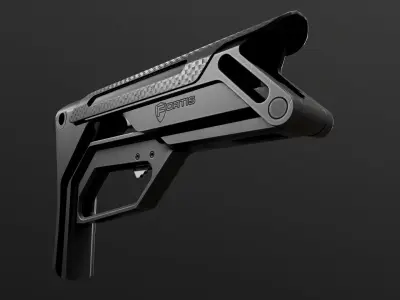 Fortis Lever Action AR15 Collapsible Buttstock Low-poly 3D model