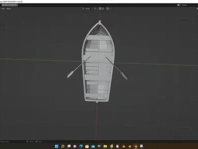 wooden boat  3D model purchase