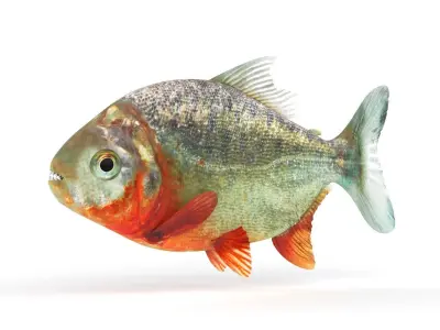 Piranha fish 3D model buy