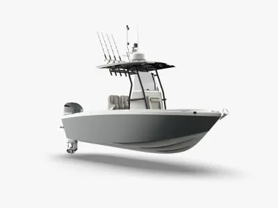6 Meter Fishing Hard Top Boat  3D model