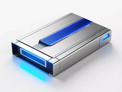Futuristic Silver Data Drive 3D model