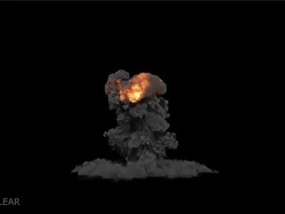 VDB Nuclear Explosion 3D Animations VFX 3D model
