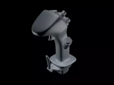 Ergonomic Fighter Jet Side Stick Controller 3D model