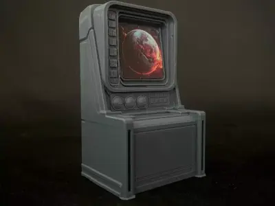 Sci Fi Computer Console 7 3D print model