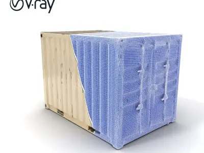 Shipping Container Model Pack Low-poly 3D model