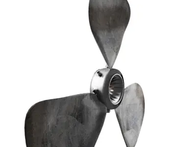 Propeller plane 3 Low-poly 3D model