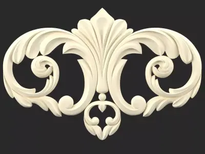 Decorative mirror carving 3d model 3D model