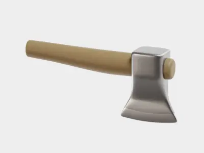Axe 3d model Low-poly 3D model get