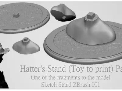 Hatters Stend - Toy model to print Part 01 Free 3D print model Free 3D print model